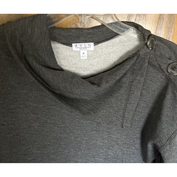 M Avln studio woman pullover gray sweater made in Mexico rayon/polyester/spandex - Picture 3 of 7